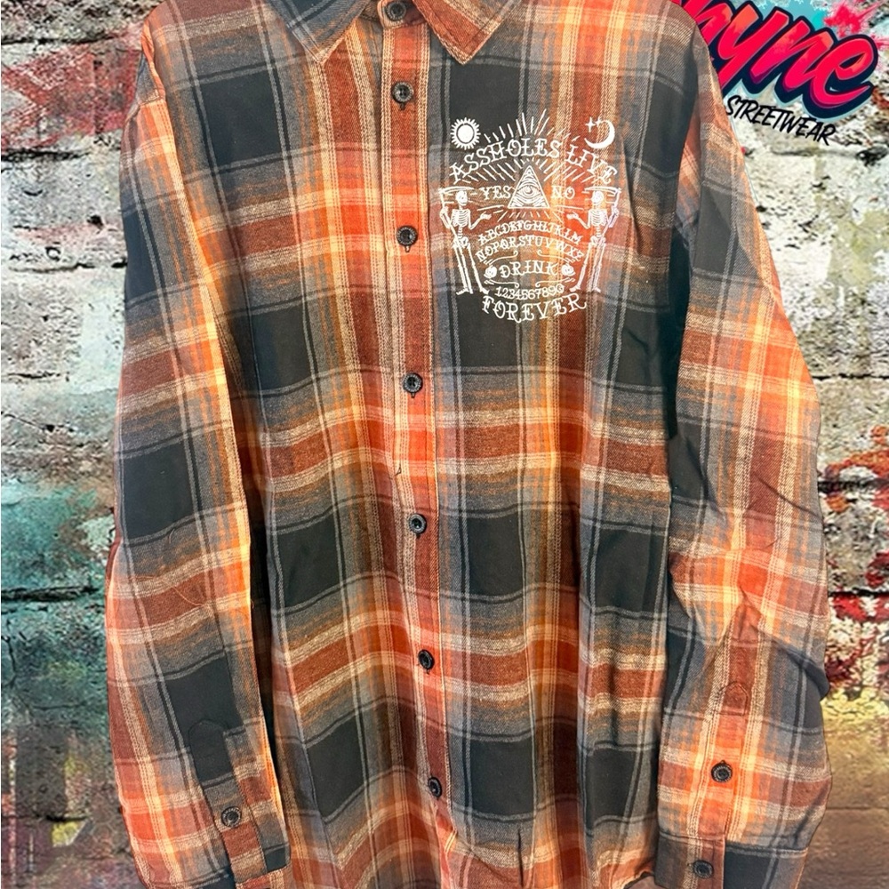 A$$holes Live Forever Men's Plaid Shirt
